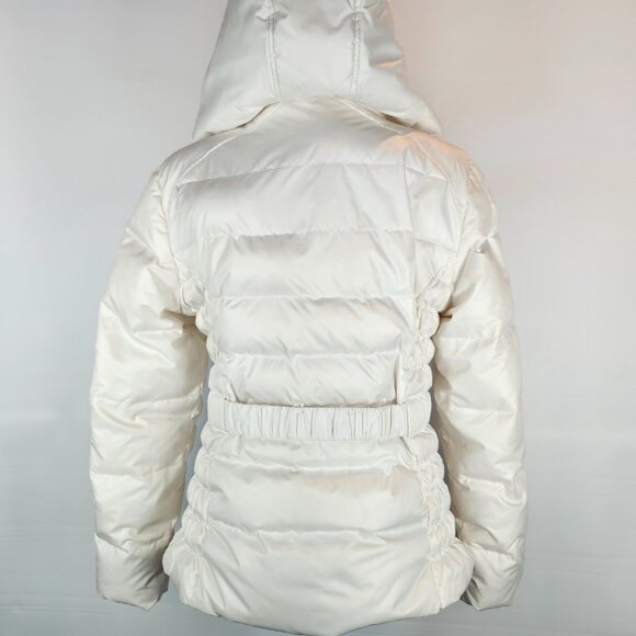 Guess Los Angeles White Down Jacket with Hood Size L/G - Picture 3 of 16